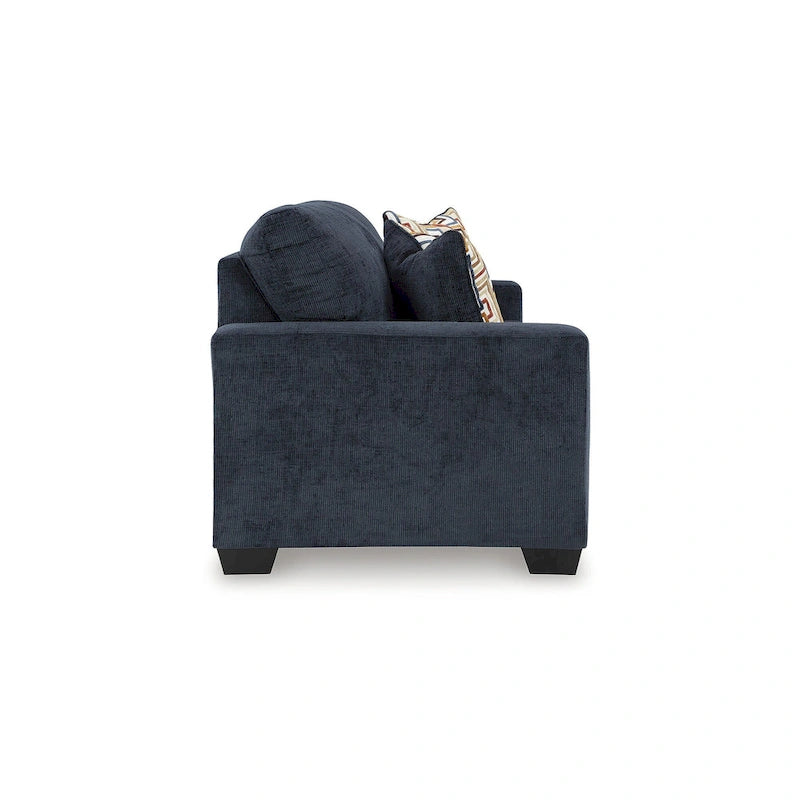 Bold Colorful Accent Sofa with Decorative Throw Pillows