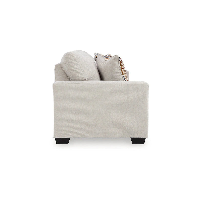 Bold Colorful Accent Sofa with Decorative Throw Pillows