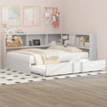 Metal Daybed Frame with Storage Cabinets and USB Charging Ports