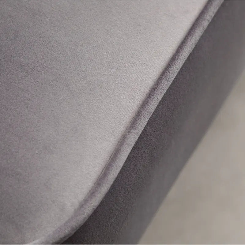 Gray Velvet Accent Chair Channel Tufted Gold Tip Legs
