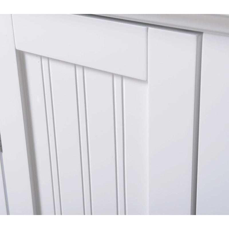 White Single Door Storage Pantry Cabinet with Adjustable Shelves