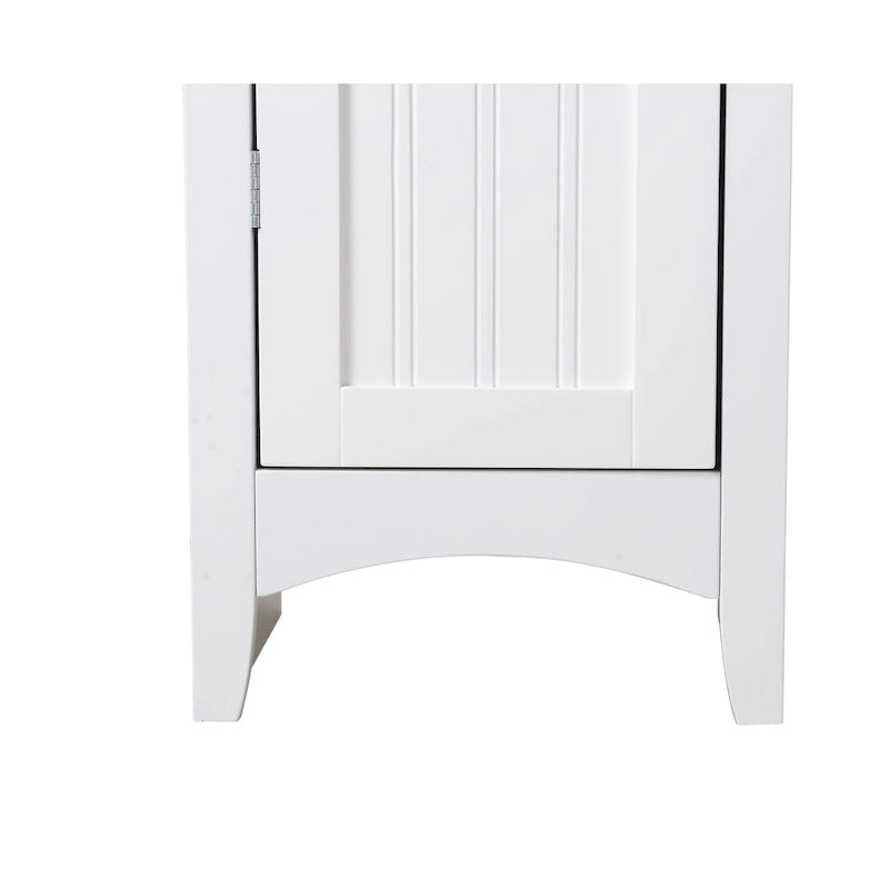White Single Door Storage Pantry Cabinet with Adjustable Shelves