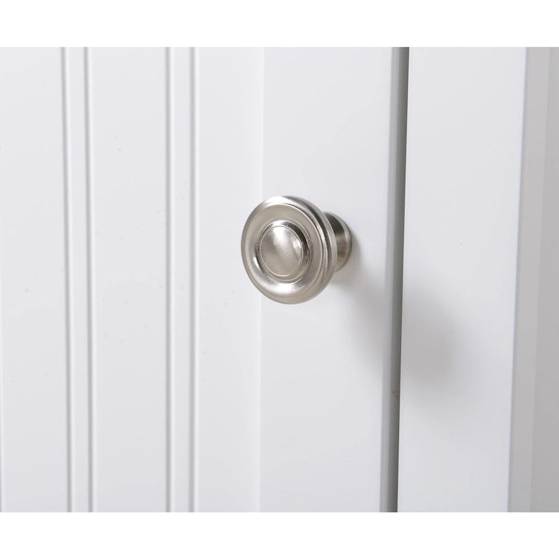 White Single Door Storage Pantry Cabinet with Adjustable Shelves