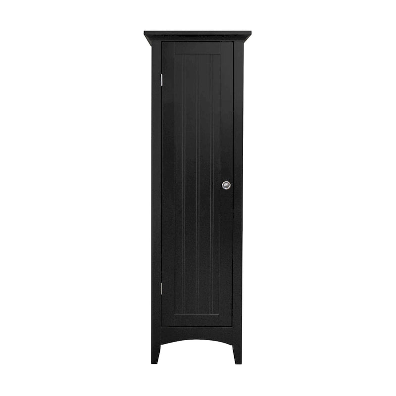 White Single Door Storage Pantry Cabinet with Adjustable Shelves