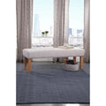 Upholstered Accent Bench with Silver Nailhead Trim and Tapered Legs