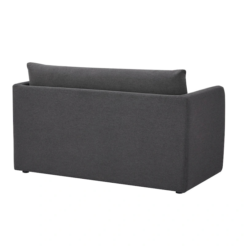 Convertible Sleeper Sofa Loveseat with Fold-Out Twin Bed in Charcoal, Moonlight or Mustard