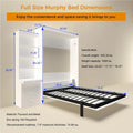 Morden Deisgn Full Size Vertical Murphy Bed with Shelf and Drawers