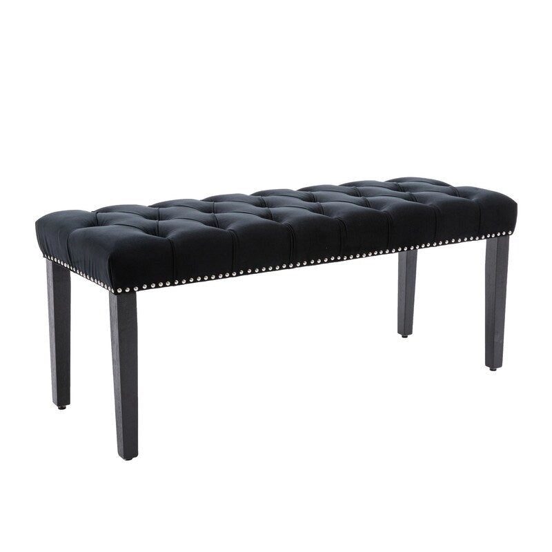 45.28L Velvet Upholstered Tufted Bench Ottoman