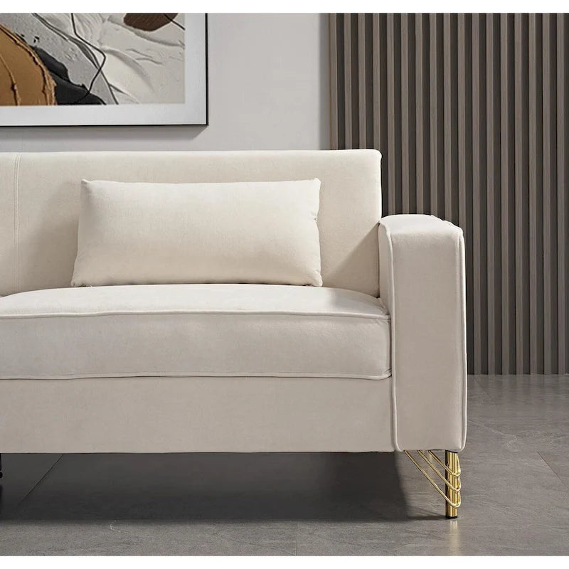 Modern Velvet Upholstered Living Room Sofa
