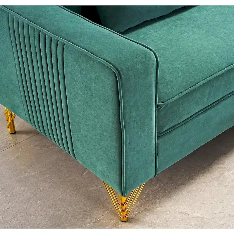 Modern Velvet Upholstered Living Room Sofa