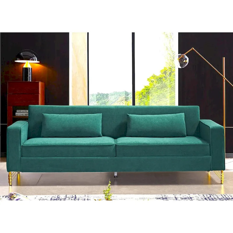 Modern Velvet Upholstered Living Room Sofa