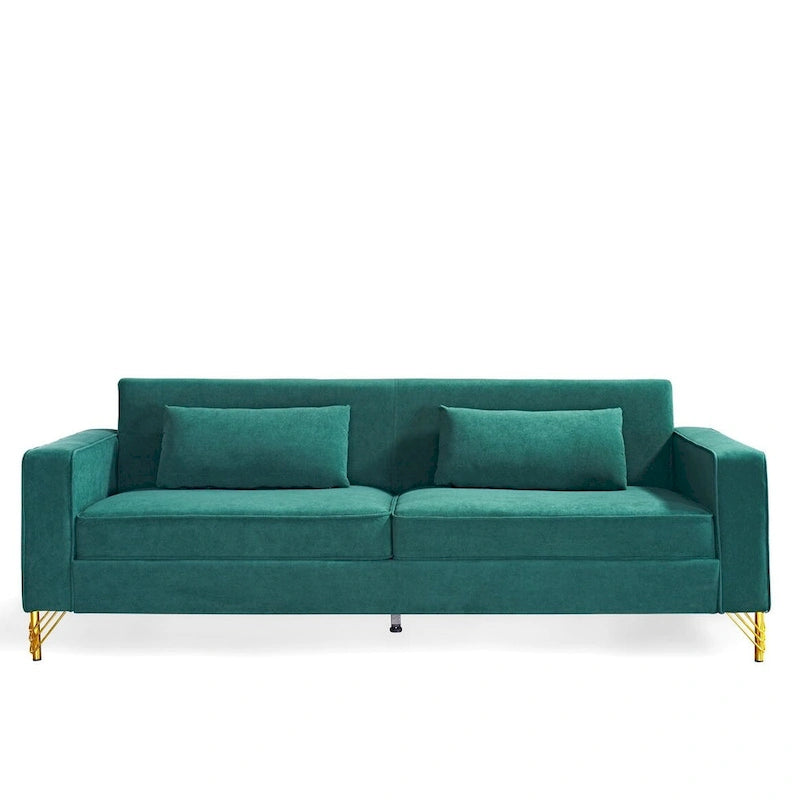 Modern Velvet Upholstered Living Room Sofa