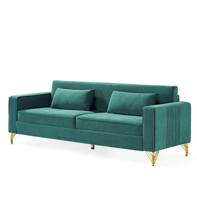 Modern Velvet Upholstered Living Room Sofa