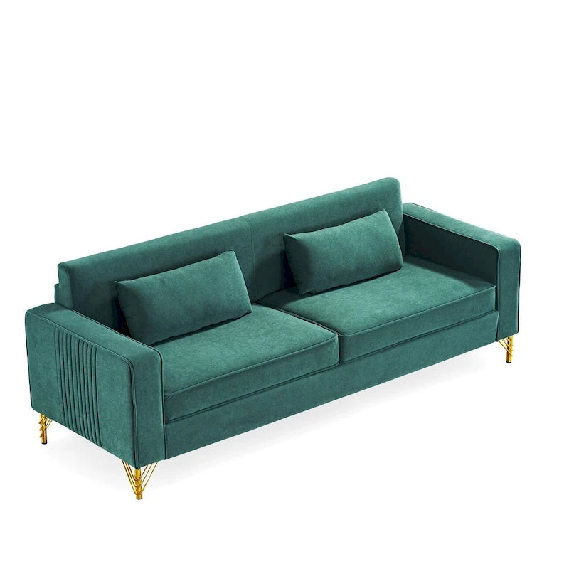 Modern Velvet Upholstered Living Room Sofa