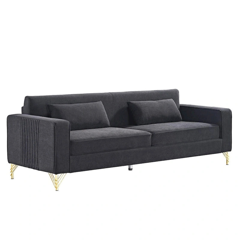 Modern Velvet Upholstered Living Room Sofa